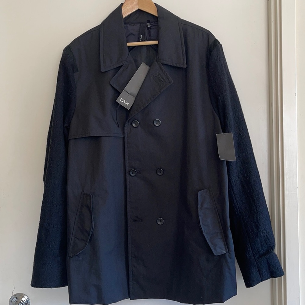 EDUN means double breasted pea coat